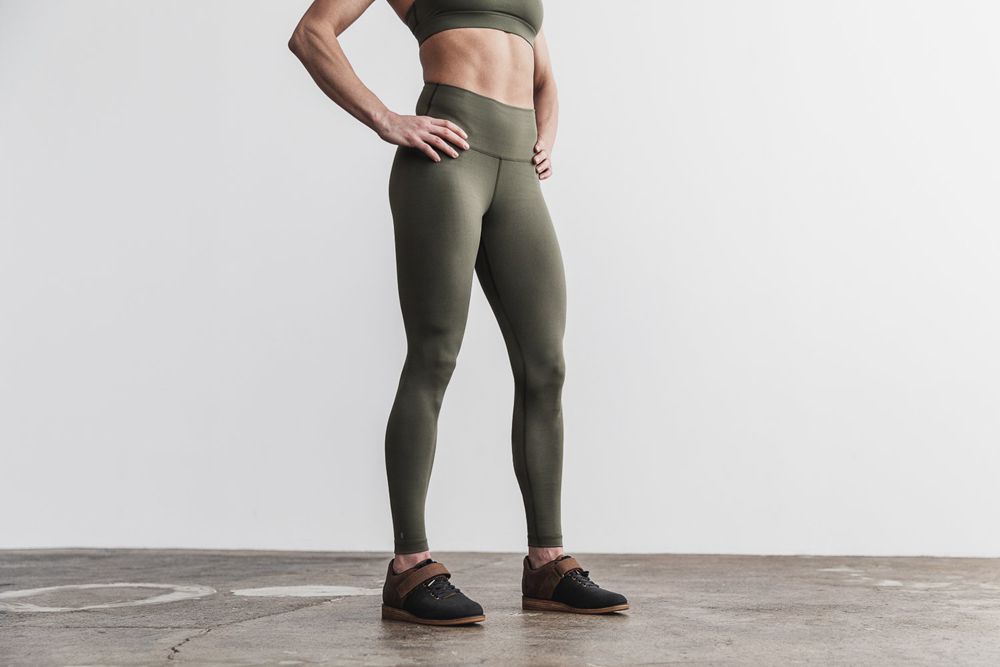 Leggings NOBULL Femme Vert - NOBULL High-Rise,France (6574-FTREN)